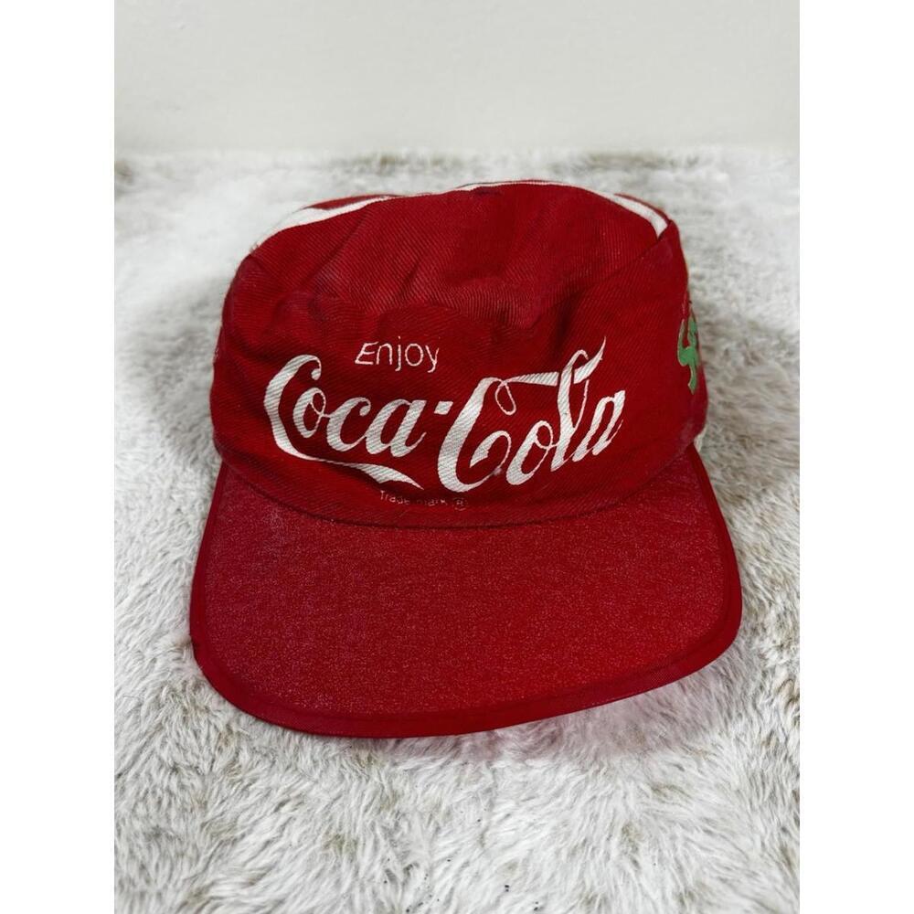 Vintage Coca-Cola Sprite Hat Red 80s Made in Taiwan 100% Cotton Promo Cap